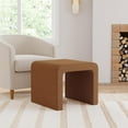 thumbnail image 1 of SLSRFDModern Channel Rust Velvet Foot Stools Ottoman Home Décor, Soft Ottoman Foot Rest Chair for Bedroom and Living Room, Vanity Chair and Stool in Dressing Area, and Lounge, 1 of 8