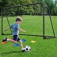 thumbnail image 1 of SLSY 12x6ft soccer goal, foldable full-size steel soccer goal, suitable for backyards, weatherproof metal soccer goal, ideal for youth/adult practice and training., 1 of 7