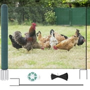 SLSY Non Electric Fence Netting, 164 ft Portable Livestock Net, Reusable Nylon Animal Barrier for Backyards, Farms, and Ranches
