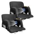 thumbnail image 1 of SLSY 2 Pack Cooling Fan Stadium Seats for Bleachers with Back Support and Wide Cushion, 6 Reclining Positions Portable Breeze Seat for Sports Events Camping(21inch), 1 of 8