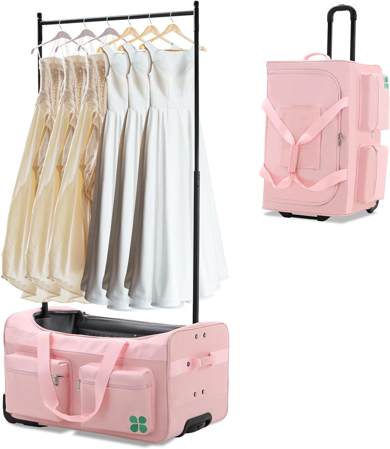 SLSY Dance Bag with Garment Rack 28" Competition Duffle Bag Rolling