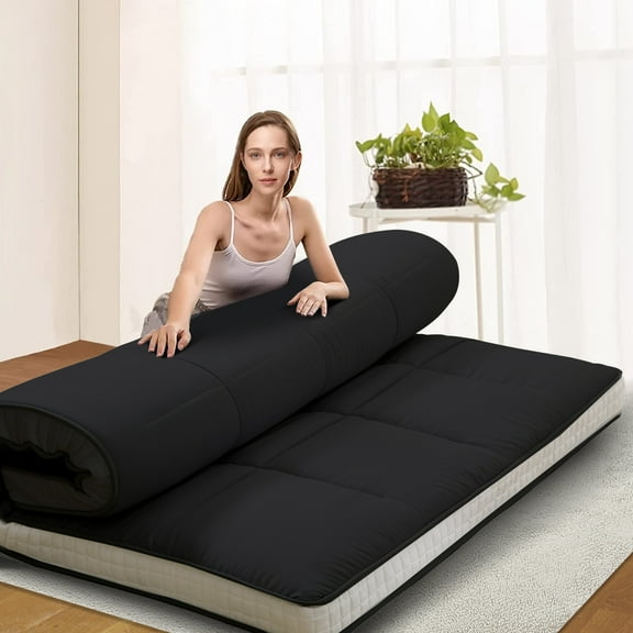 SLSY Futon Mattress, Extra Thick Padded Japanese Floor Mattress Quilted Bed Mattress Topper, Folding Floor Lounger Sleeping Pad Guest Bed
