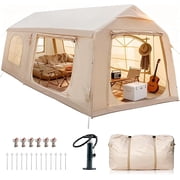 SLSY Inflatable Tents for Camping, Large Blow Up Tent with Hand Pump, Easy Setup InflatableTent 4 Season Tent, Waterproof Oxford Air Glamping Tents for Camping Adult 12 Person