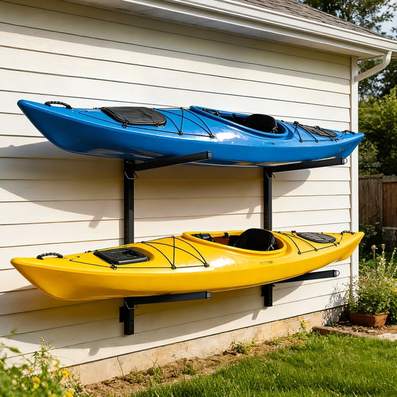 SLSY Kayak Storage Rack,200 lbs Capacity,Heavy Duty Kayak RacksStorage,Space-Saving Rack for Kayak,Canoe,Surfboard & Paddleboard,Garage,Outdoor