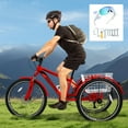 thumbnail image 1 of MOONCOOL Mountain Tricycle for Adults, 3 Wheeled 7-Speed Mountain Tricycle 24/26/27.5 inch Men's Women's Tricycles Cruiser Bike with Cargo Basket, 1 of 10