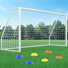 SLSY PVC Soccer Goal, 6X4/8x6/10x6.5/12x6 Soccer Goals for Backyard, Full Size Soccer Goal for Teens & Adults Training