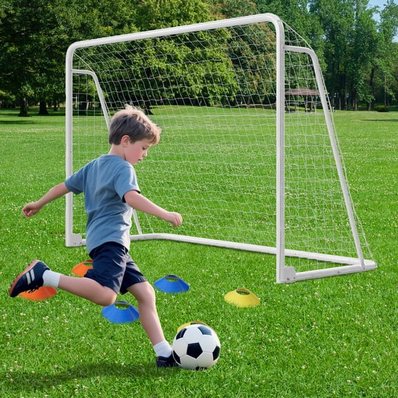 SLSY Soccer Goals,10'x6.5' Portable soccer nets,Practice Training All-Weather Goals,Soccer Training Equipment for Home Backyard