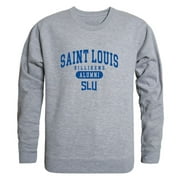 SLU Saint Louis University Billikens Alumni Fleece Crewneck Pullover Sweatshirt Heather Gray Small