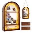 thumbnail image 1 of SLUMLOVE 10x16" Shadow Box Frame,Large Deep Shadow Box with Removable Shelves, Linen Back & Acrylic Door, Display Cases for Medals, Photos, Keepsakes, Wedding Bouquet, Pet, 1 of 7