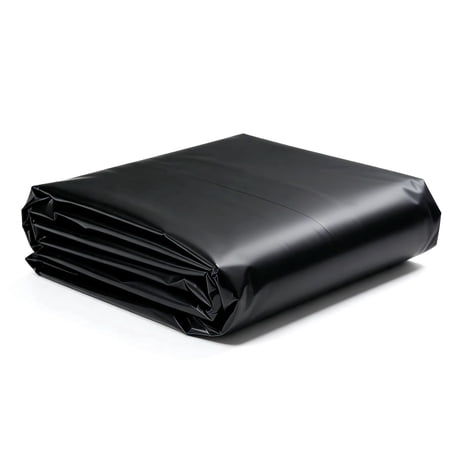 SLUMLOVE 4 Mil Black Plastic Sheeting Roll, 4 FT x 100 FT Heavy Duty Polyethylene Plastic for Garden Weed Barrier, Landscaping, Vapor & Dust Protection