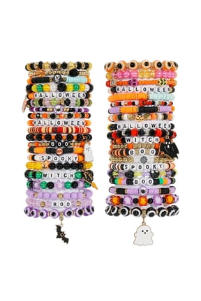 40Pcs Stackable Friendship Bracelets Set, Boho Stretch Bracelets for Women, Elastic Layering Bracelet Bulk for Jewelry Gift Party Favors Supplies