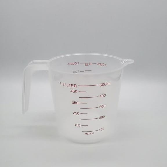 SLUOHZX 1pk 500 ML Plastic Clear Measuring Jug Baking Kitchen Cooking Stackable Handle