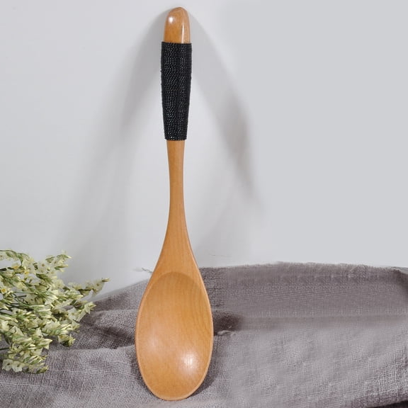 SLUOHZXI 1 PCS Wooden Spoons for Honey, 5.8 inch Small Wooden Spoons - Terrific for Tea, Coffee & Soup, Little Wood Serving Table Spoon Set, Bulk Bamboo Teaspoon for Eating with Unique Design