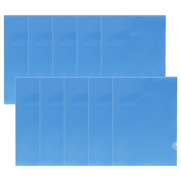 SLUOHZXI 10 Pack 12.2×8.66 Inch PP Plastic Single Sheet File Folders, Transparent Document Sleeves, Paper Storage Pockets, for Office Household Paper Invoice Draft Classification Organizing