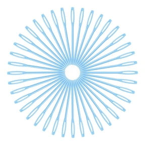 SLUOHZXI 100Pcs 2.76 "Large Eye Plastic Sewing Needles,Learning Needles,Yarn Needles Darning Needle Tapestry Needles,Safety Plastic Lacing Needles for DIY Sewing Handmade Crafts,Blue
