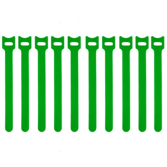 SLUOHZXI 10PCS 6 Inch Cable Ties Reusable Multi-Purpose Wire Ties Cord Organizer Adjustable Cable Management Green