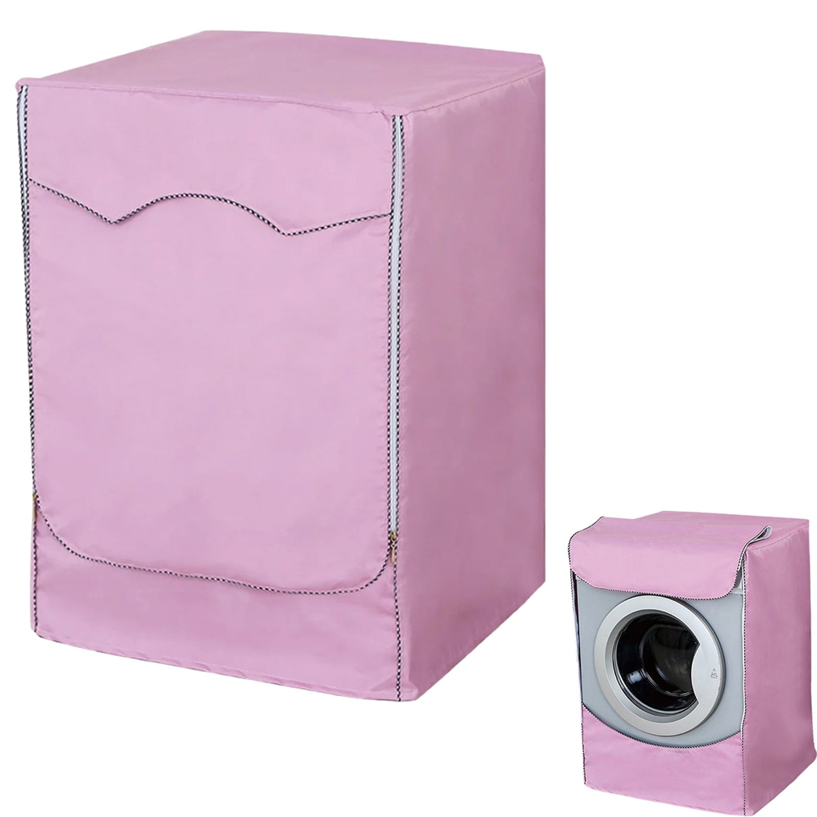 SLUOHZXI 1Pack Washer and Dryer Covers, Portable Washer Cover with Zipper Design Dustproof Waterproof Laundry Covers for Washer and Dryer, Washing Machine Cover Fit for Most Top Load Machine(Pink)