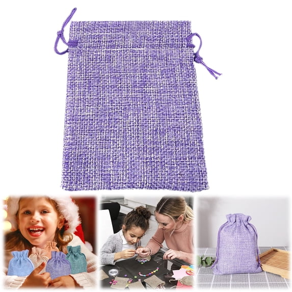 SLUOHZXI 1Pcs Small Burlap Gift Bags with Drawstring - 4.72" x 3.54" Burlap Favor Sacks, Mini Gift Wrapping Bags for Wedding Classmates Festival Party Favors, DIY Craft