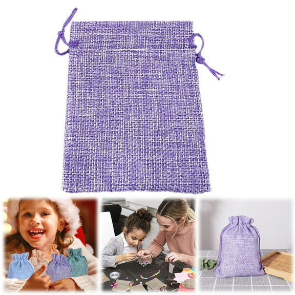 SLUOHZXI 1Pcs Small Burlap Gift Bags with Drawstring - 4.72" x 3.54" Burlap Favor Sacks, Mini Gift Wrapping Bags for Wedding Classmates Festival Party Favors, DIY Craft