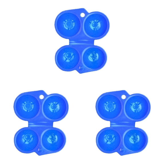 SLUOHZXI 2 Grid Egg Storage Box Refrigerator Crisper Egg Protection Box Portable Egg Carriage Container For Camping Picnic Essential (Blue 3Pcs)