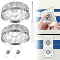 SLUOHZXI 2-Pack Stainless Steel Flying Screen for RV – Furnace & Water Heater Vent Mesh with Installation Tool, Easy to Install, Durable Protection​