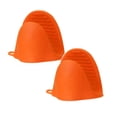thumbnail image 1 of SLUOHZXI 2PCS Silicone Oven Mitts Heat Resistant, Silicone Potholders for Kitchen, Mini Rubber Oven Glove Kitchen Mittens, Cute Cooking Mitts (Orange Red), 1 of 9