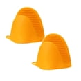 thumbnail image 1 of SLUOHZXI 2PCS Silicone Oven Mitts Heat Resistant, Silicone Potholders for Kitchen, Mini Rubber Oven Glove Kitchen Mittens, Cute Cooking Mitts (Orange Yellow), 1 of 9