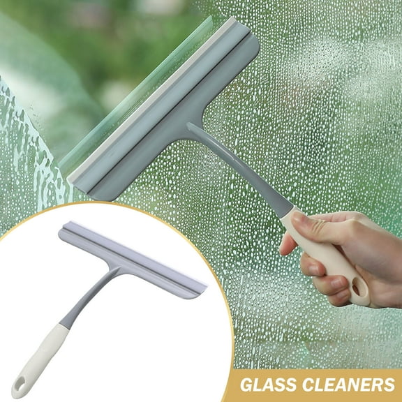 SLUOHZXI 3 in 1 Window Cleaning Scraper, Cleaner Window Squeegee , Window Squeegee for Shower Glass, Mirrors, Car and Home,All-Purpose Window Cleaner Tool (White)
