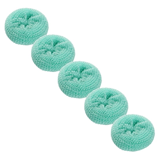 SLUOHZXI 5Pcs Plastic Dish Scrubbers for Dishes Plastic Pot Round Scrubber Scouring Pad Dish Scourers, Poly Mesh Scouring Dish Pads for Kitchen Cleaning