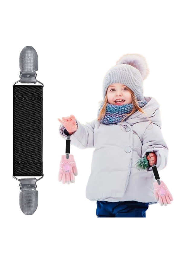 Adjustable Mitten Clips, Elastic Winter Glove Clips Dress Hat Coats Cinch Sweater Cardigan Shawl Clips for Adults 1 Pcs