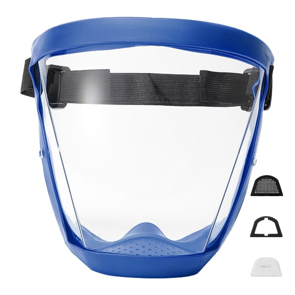 SLUOHZXI Adult Anti-Fog Full Face Protective Shield, Clear Plastic Lightweight Disposable Reusable Face Visor with Anti-Fog Coating