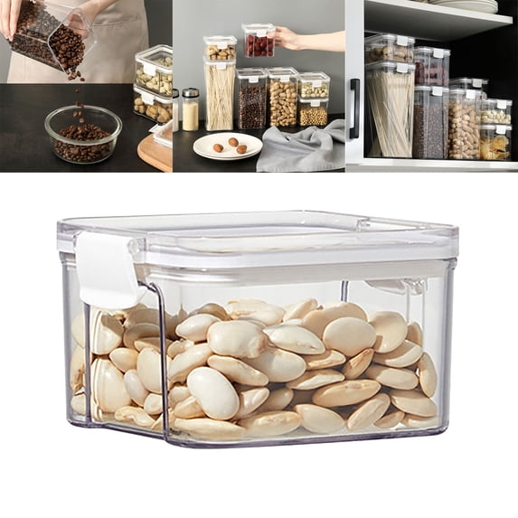 SLUOHZXI Airtight Food Storage Containers with Lids,Plastic Storage Canisters for Kitchen and Pantry Organization,Dry Food Canisters for Flour, Sugar and Cereal