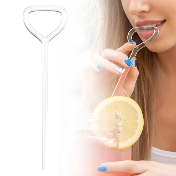 SLUOHZXI Anti Wrinkle Straw - Glass anti-wrinkle drinking straws for Tumbler, Clear Reusable Straws - Eco-Friendly Alternative to Plastic - 1 Pc