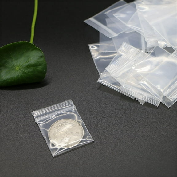 SLUOHZXI Clear Mini Jewelry Zip Bags,Thick Self Sealing OPP, Transparent, Resealable Poly Bags for Pill, Beads (1.37x1.96")