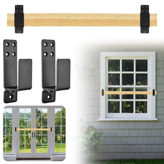 SLUOHZXI Drop Open Security Door Bar Bracket, Anti Unauthorized Entry Door Support Holder Bracket for Home Safety