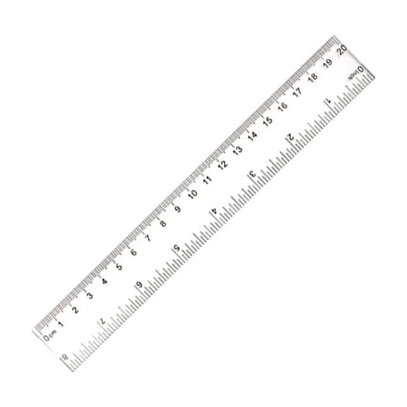 SLUOHZXI Dual Scale Plastic Measuring Ruler, Compact Small Drafting Rule, Centimeter And Inch Markings, Clear Laser Scales, Smooth Edge, for Artist Designer Draft Drawing Office Measurement Work