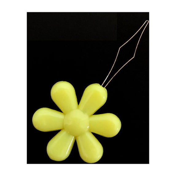SLUOHZXI Embroidery Needle Threader Tool 1pcs Plastic Flower Head Sewing Machine Needle Threader for Hand Sewing Cross Stitch Craft Knitting Quilting (2 pcs,Yellow)