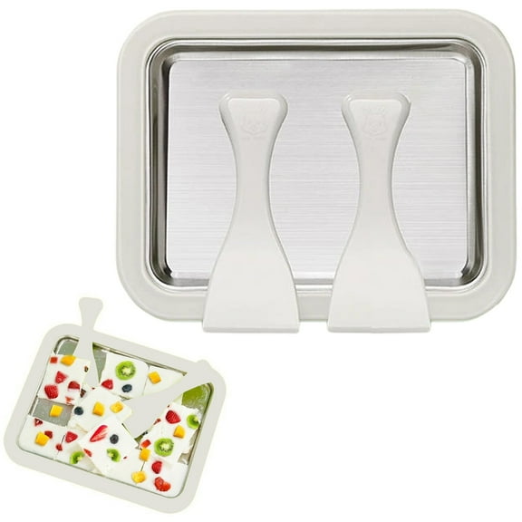 SLUOHZXI Extra Large Rolled Ice Cream Maker (8.86"x6.89") - Make Instant IceCream w/the Family - Manual Roll Your Own IceCream - Roll Ice Cream Tray