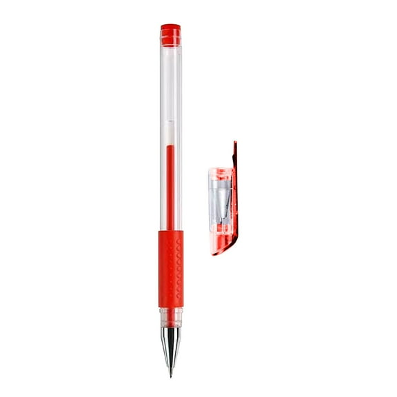 SLUOHZXI Gel Ink Pen Extra Fine Point Pens Ballpoint Pen 0.5mm Red for Office Stationery Supply 2 Pieces