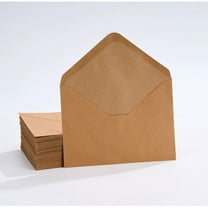 SLUOHZXI Kraft Envelopes, 50 Pack, 4 x 6 Inch, A4 Envelopes, Card Envelopes, Brown Envelopes, Kraft Paper Envelopes for Invitations, Postcard Envelopes, Water Base Adhesive, Gummed Flap
