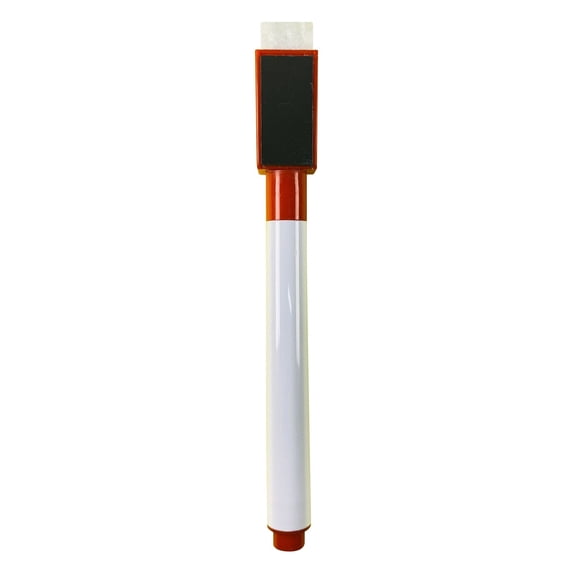 SLUOHZXI Magnetic Whiteboard Markers - 1 Count Colorful Fine Tip Dry Erase Markers with Eraser , Low Odor Thin Markers for Calendar Boards