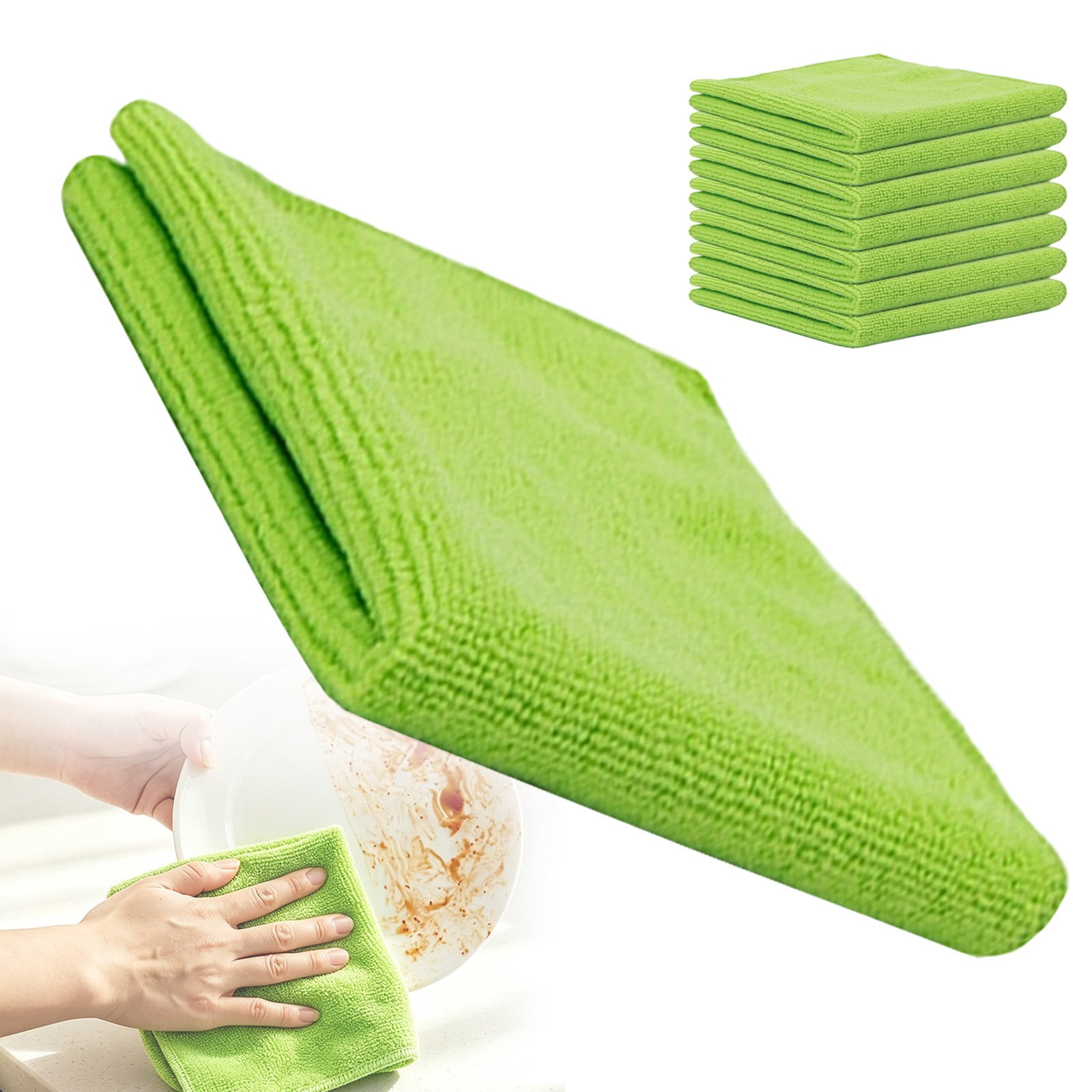 SLUOHZXI Microfiber Cleaning Cloths, Ultra Absorbent Lint Free Towels ...