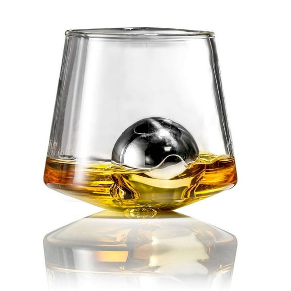 SLUOHZXI Reusable Metal Ice Cubes for Drinks - Stainless Steel Ice Round Balls, for Birthday Gifts for Men, Boyfriend and Housewarming Gifts