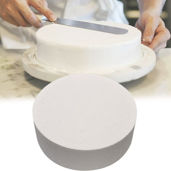 SLUOHZXI Round Foam Cake Dummies 8x3Inch Circle Dummy Cake Set for Wedding Birthday Cakes Crafting Modeling Art Project Displays