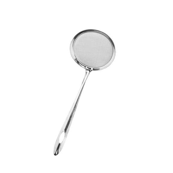 SLUOHZXI Stainless Steel Fat Skimmer Spoon - Fine Mesh Food Strainer for Grease, Gravy and Foam, Japanese Hot Pot Skimmer with Long Handle