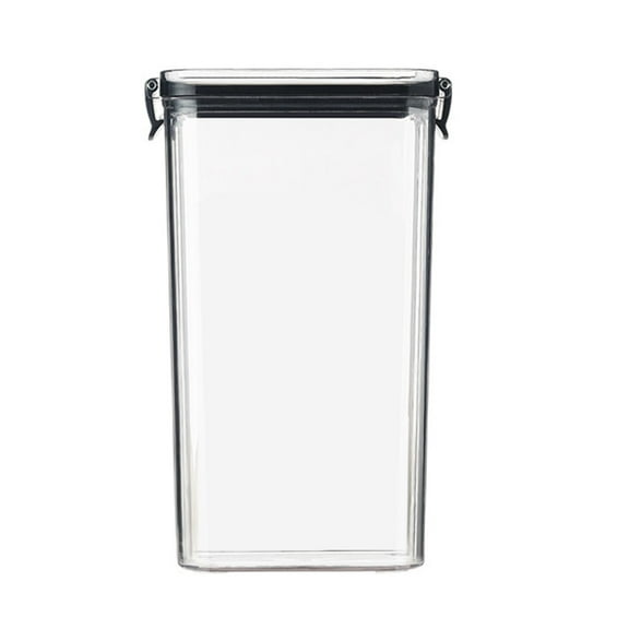 SLUOHZXI Storage Canister with Lid 460/700/1300/1800ml Set of 1, Clear Food Storage Container Kitchen Pantry Storage Jar for Flour Cereal Sugar Tea Coffee Beans Snacks, Square