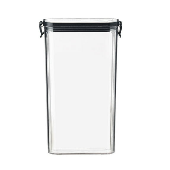 SLUOHZXI Storage Canister with Lid 460/700/1300/1800ml Set of 1, Clear Food Storage Container Kitchen Pantry Storage Jar for Flour Cereal Sugar Tea Coffee Beans Snacks, Square