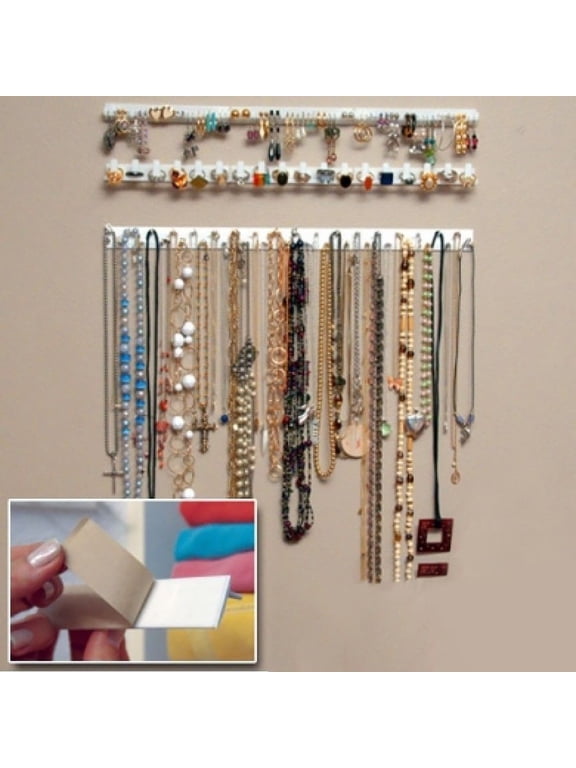 Wall Jewelry Organizer, Command Strips included for Easy Hanging,Earring Organizer, Necklace Organizer, Bracelet Holder, Ring Holder, Rotating Branches