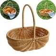thumbnail image 1 of SLUOHZXI Wicker Picnic Basket with Handle, Empty Gift Basket to Fill, Open Top Market Harvest Baskets for Garden, Fruit, Candy, Wine, Easter Egg Gathering, Wedding, Vegetables, 1 of 9
