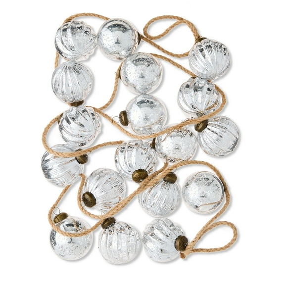 Silver Shatterproof Ornament Christmas Garland, 72 in, by My Texas House